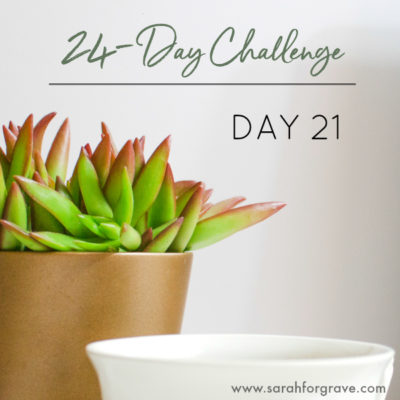 24-Day Challenge, Day 21: Digging Deep Through Highs and Lows