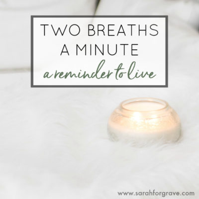 Two Breaths a Minute {A Reminder to LIVE}