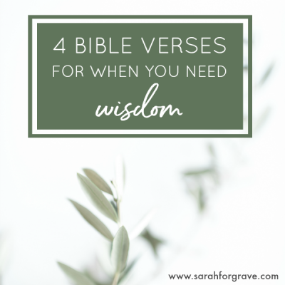 4 Bible Verses for When You Need Wisdom